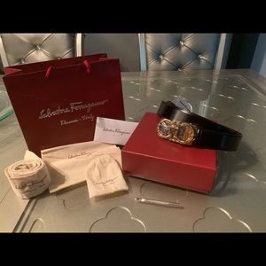 Salvatore feragamo gold belt